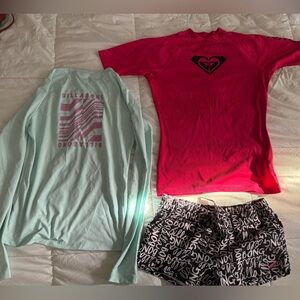 Billabong and Roxy Surf shirts and bottoms